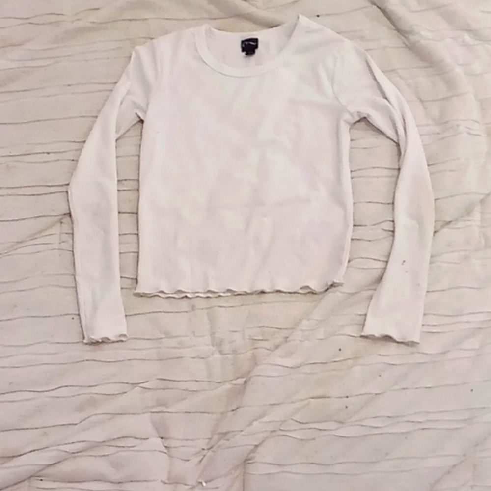 White long sleeve top
